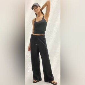 Athleta Paradise Black Wide Leg Mid Rise Pants XL